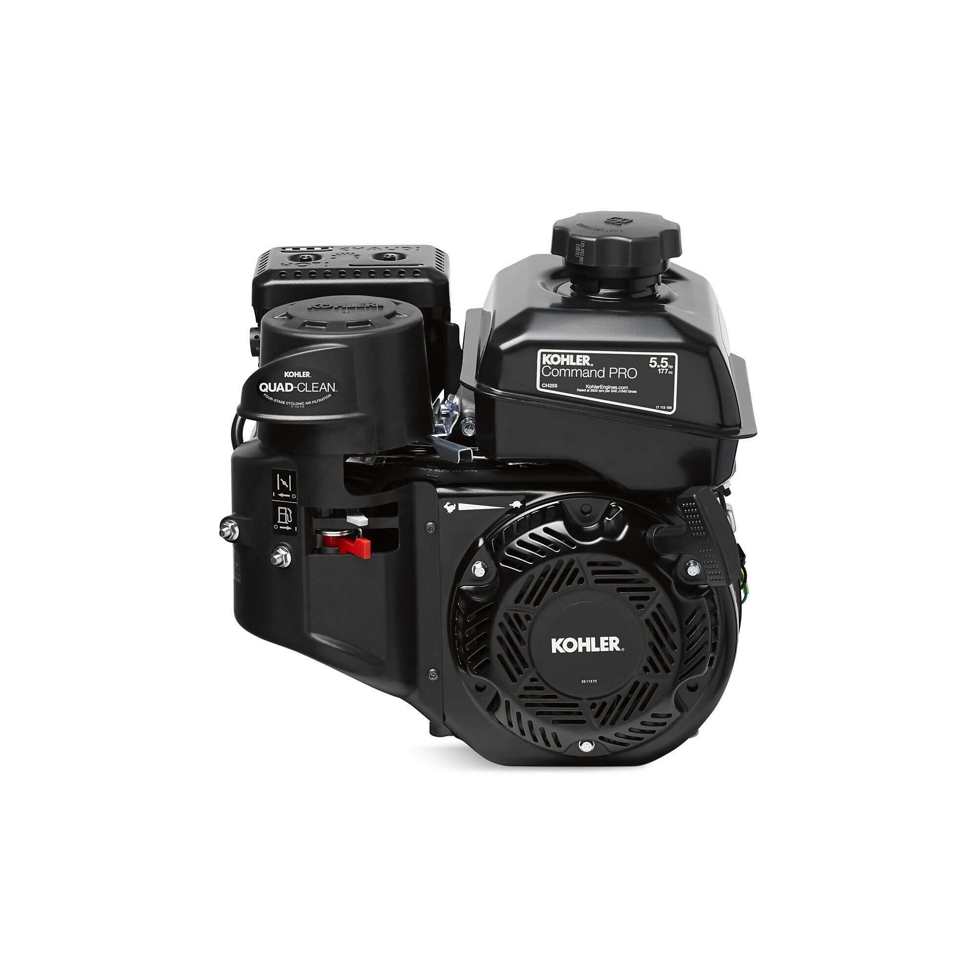 Kohler Command PRO Horizontal Engine - 5.37 HP, 177cc, Heavy-Duty Air Cleaner, Electronic Ignition, Model# PA-CH255-3152
